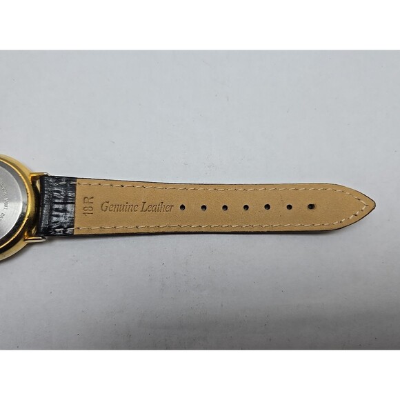 Futura Sun Moon Skeleton Dial Quartz Watch Womens Black New Battery Gold Tone - Picture 11 of 12